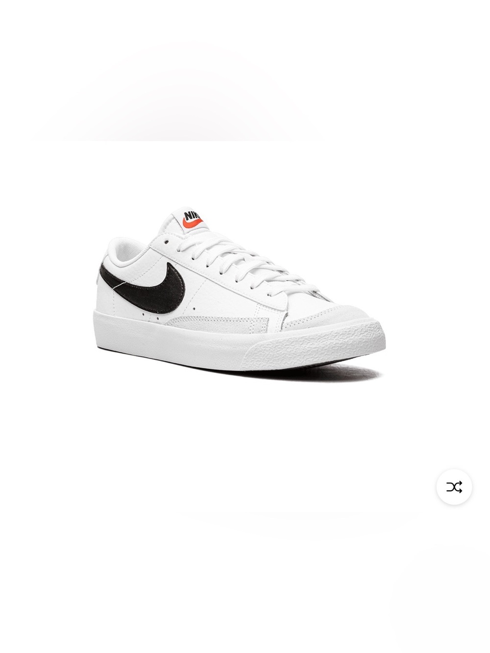 Nike Kids White and Black Low-Top Sneakers